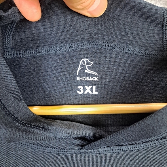 Rhoback Men's 3XL Blitz Tech Hooded Performance Long Sleeve Black - Picture 4 of 9